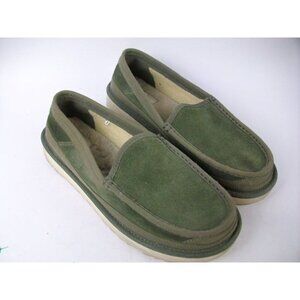 Men UGG Australia Suede/ Sheepskin Dex Loafers Mens Size 9.5 Green